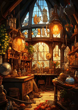 Magic tower interior