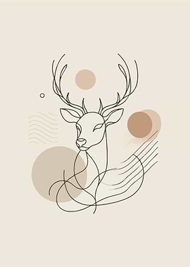 Abstract Deer Art