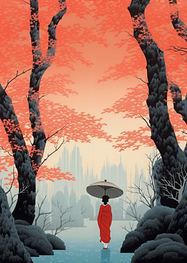 Girl Japanese Painting