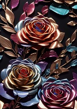 Rose metallic rainbow