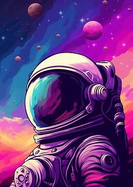 Space Astronaut Retro