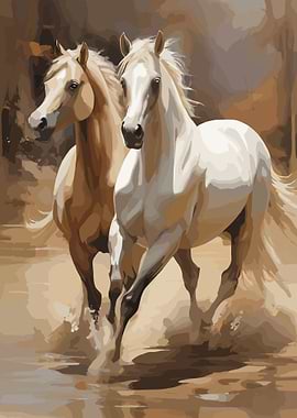 Purebred Arabian horses