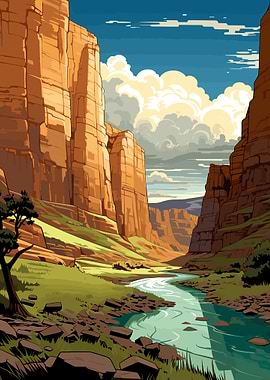 Zion National park canyon