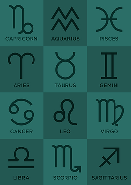 Zodiac Signs Abstract Pop