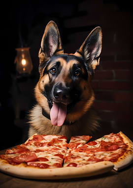 German Shepherd Pizza Pup