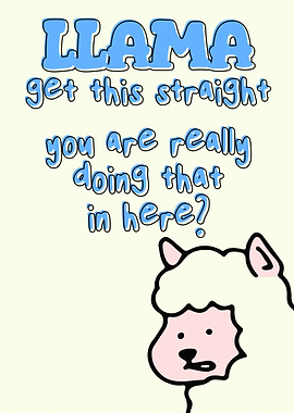 Funny Bathroom Llama