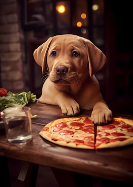 Labrador Retriever Pizza