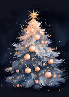 Watercolor Christmas Tree