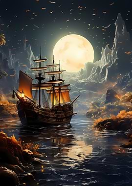 Moonlight Pirate Ship