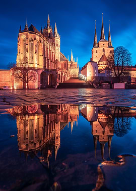 Nightfall in Erfurt