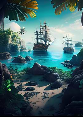 Japan pirate island