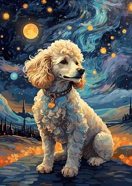 Poodle Night Sky