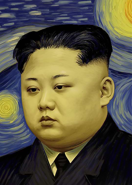 Kim Jong un Starry Night