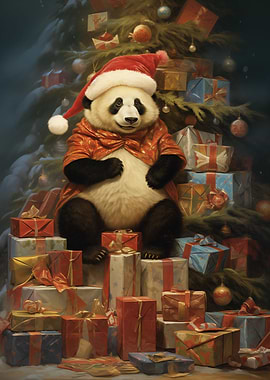 Funny Panda Xmas