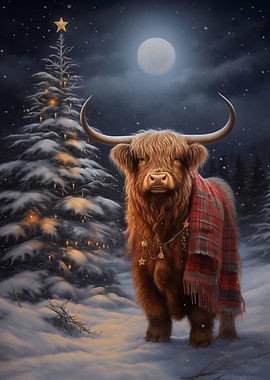 Highland Cow Xmas