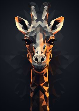 Geometric Style Giraffe
