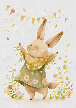 Cute birthday bunny