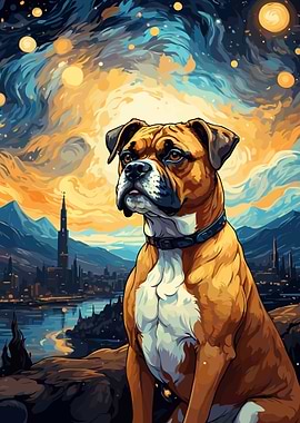 Boxer Starry Night