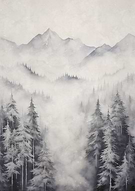 Foggy mountains