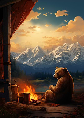 Grizzly Bear Campfire
