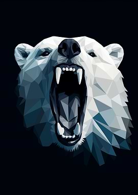 Geometric Style Polar Bear