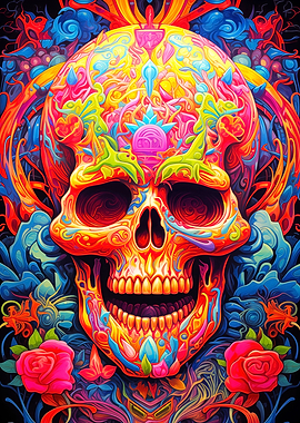 Psychedelic Skull 7