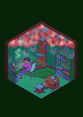 Isometric floral study