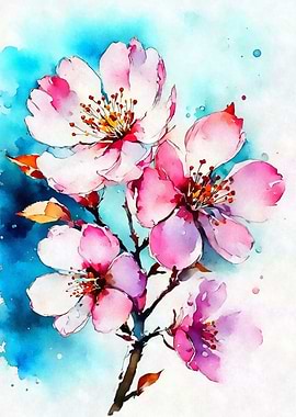 Blooming Sakura on branch