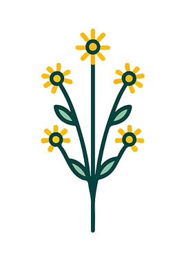 minimalist yellow flowers