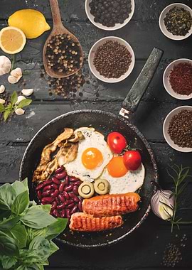 Western breakfast Bacon