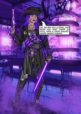 Cyberpunk Pirate Girl