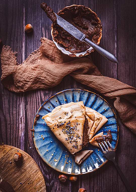 Pancakes with hazelnuts