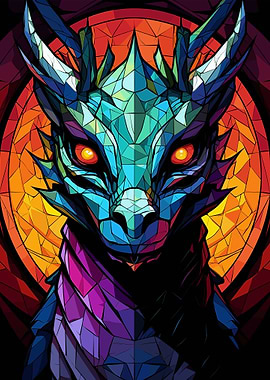 Dragon Stained Glass