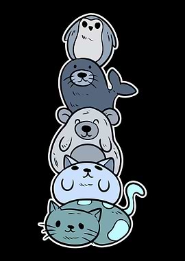 Animal Stacked Marine Biol