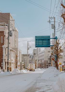 Street in Otaru Japan
