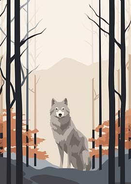 Wolf Retro Minimal