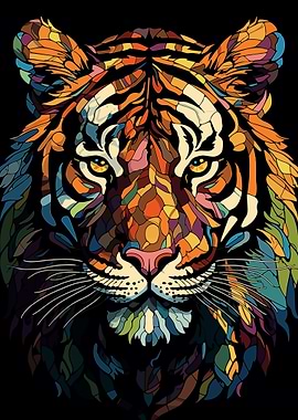 Tiger Stained Glass