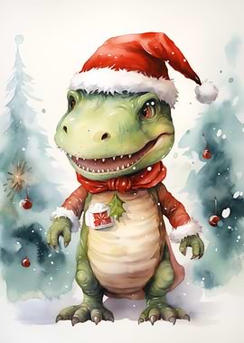 Xmas T Rex Dinosaur