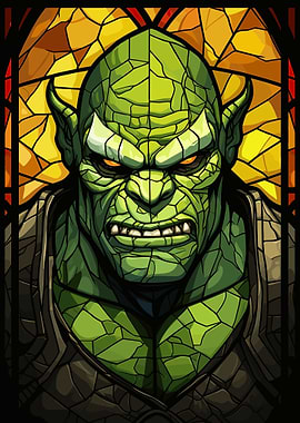 Orc Warrior Stained Glass
