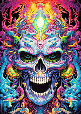 Psychedelic Skull 6