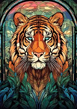 Tiger Stained Glass