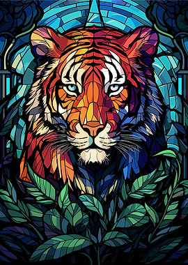Tiger Stained Glass