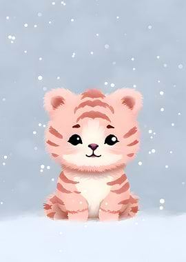 Baby Tiger in the snow