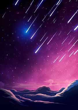 Falling Star Outer Space