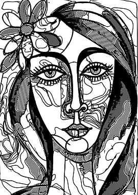 Geometric Woman Face