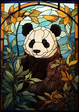 Stained Glass Panda
