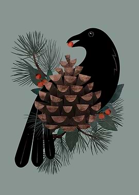 Bird and Winter Berries