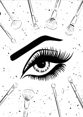 Beauty Salon Makeup Frame