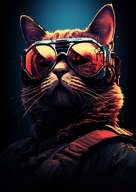 Cyberpunk Cat Sunglasses