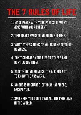 the 7 rules of life